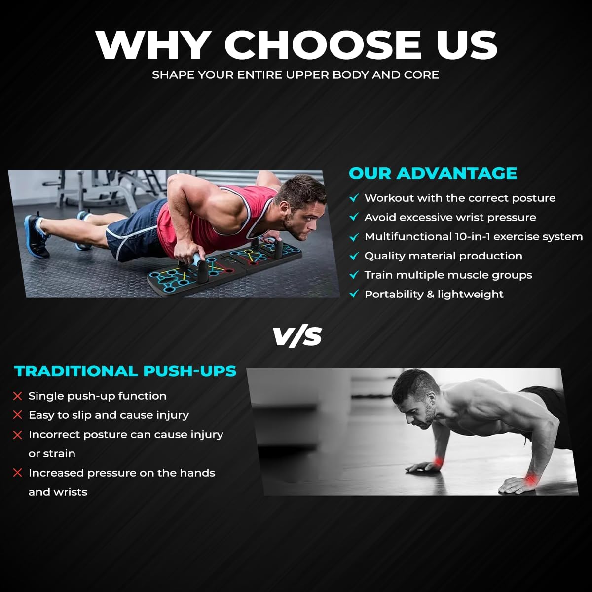 Suport pliabil, Zola®, pentru flotari si exercitii, antiderapant, 63 x 18 cm Suport pliabil, Zola®, pentru flotari si exercitii, antiderapant, 63 x 18 cm